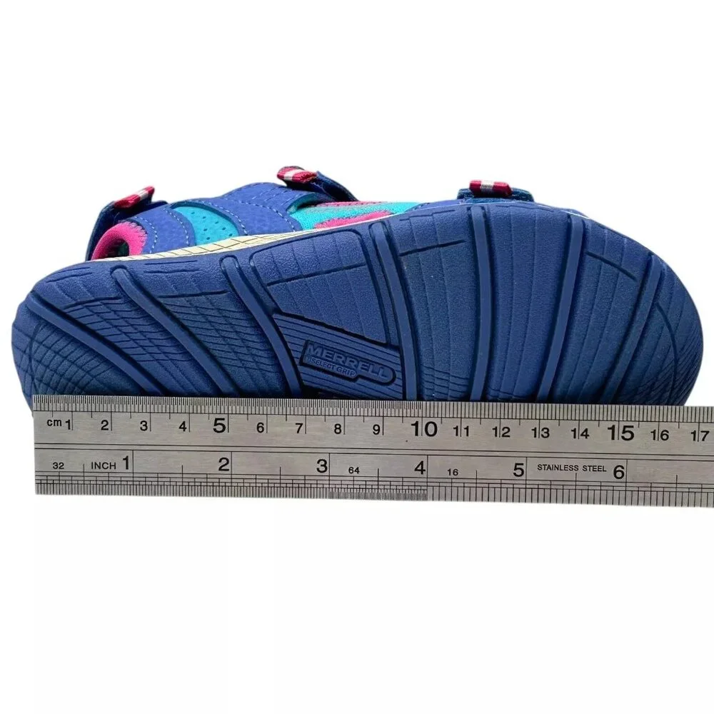 Merrell Toddler Girls Sport Sandal Size 10 Purple/Aqua Adjustable Strap Open Toe